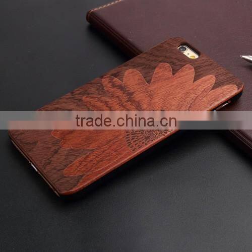 2016 High quality standard leather wood phone case for iphone 6 case