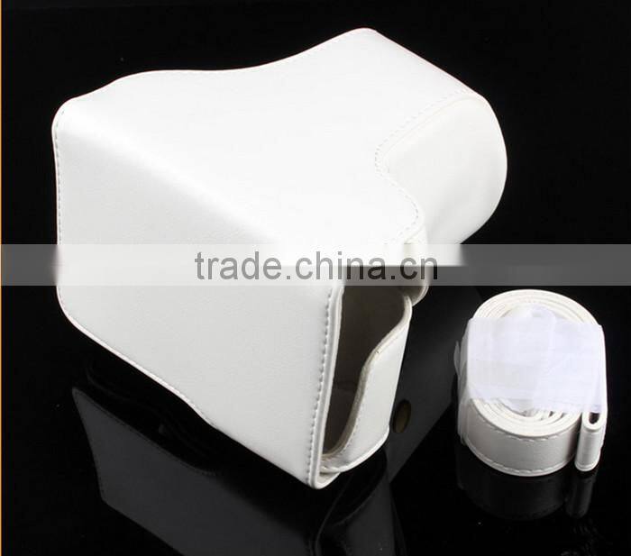 Wholesale white leather digital Camera Bag for Canon in Dongguan