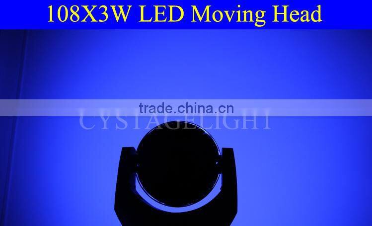 108X3W RGBW Zoom Moving Head Beam