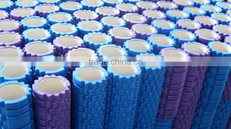High Density EVA Plastic Massage Hollow Grid Foam Roller