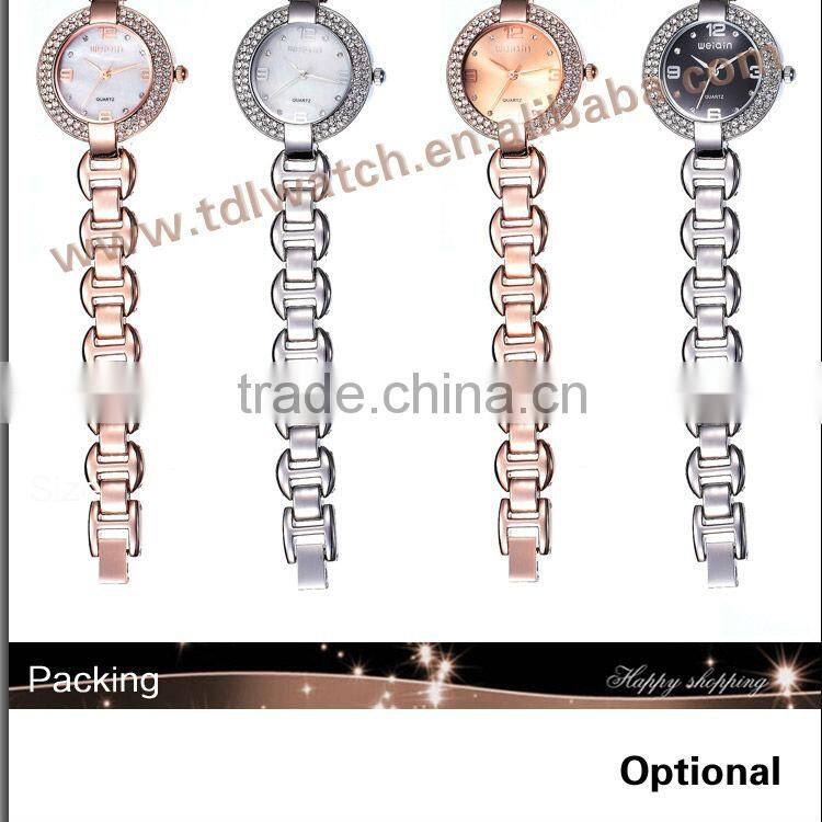 W4754 Silver White Clean White Dial Crystal design your own watch