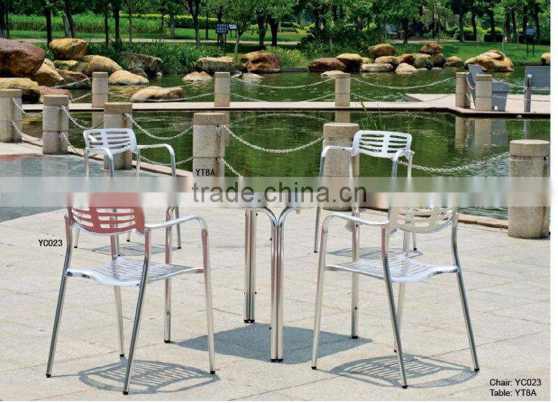 used cheap aluminum restaurant furniture set YC001/YT1