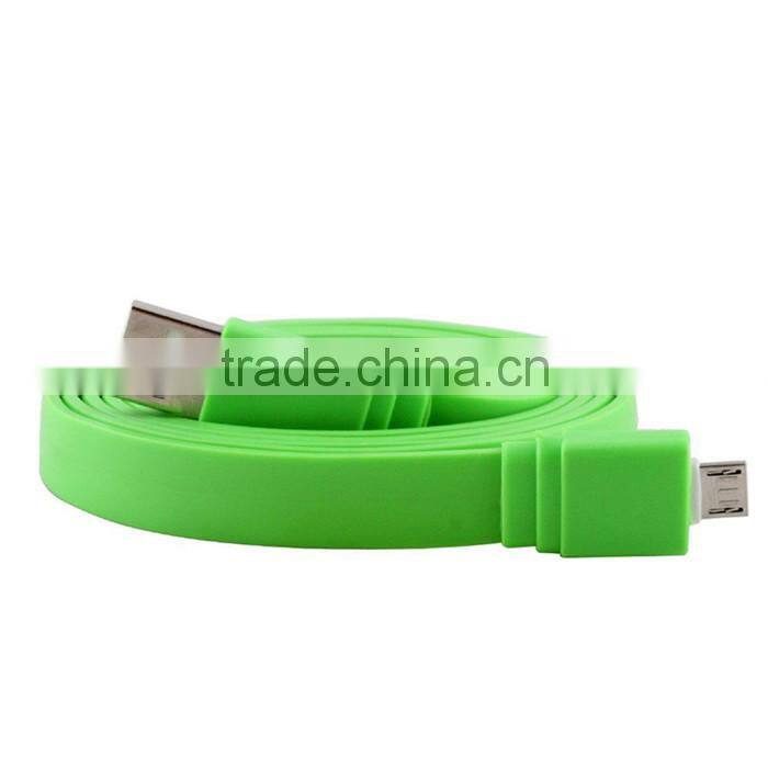 New Flat Stylish Colorful Micro USB Cable Data & Charging Cable for Samsung/HTC/Samsung/LG/Nokia/ Smart Phones