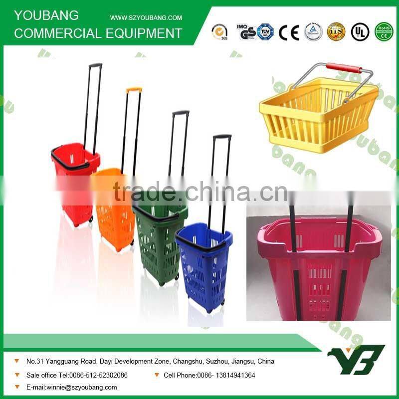 2015Hot Sale! Two Handle Metal Wire Shopping Basket