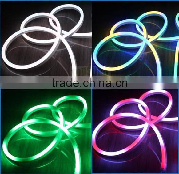 50meter spool 24v dynamic digital rgb led neon tube flex multi-color