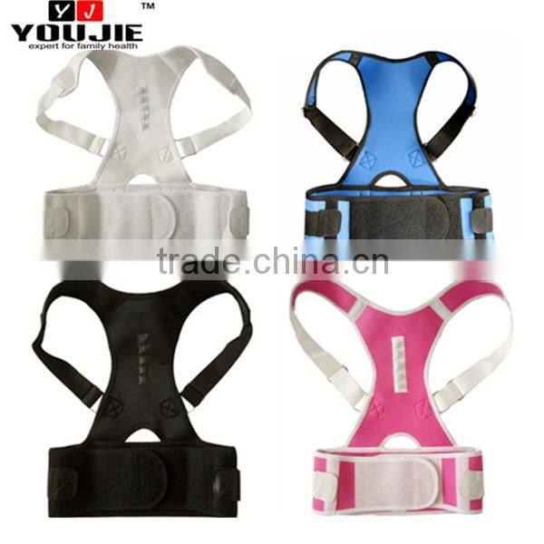 Good gift CE FDA adjustable magnetic posture correction belt for lumbar back