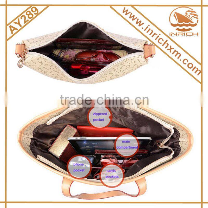 handbag 3pcs, china wholesale cheap pu handbag, skull handbag wallet