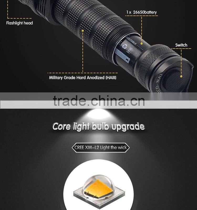 Flashlight sex toy for man 1000 Lumen XML L2 torch light for hunting camping