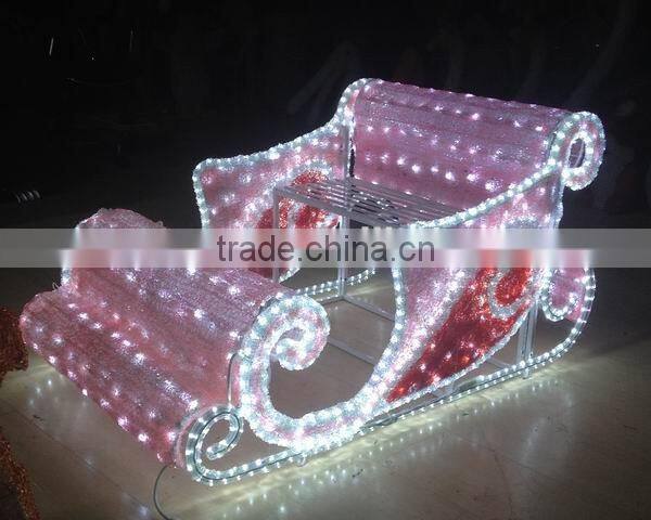 Hot sale christmas light with santa car and reindeer holiday time led light outdoor decoration