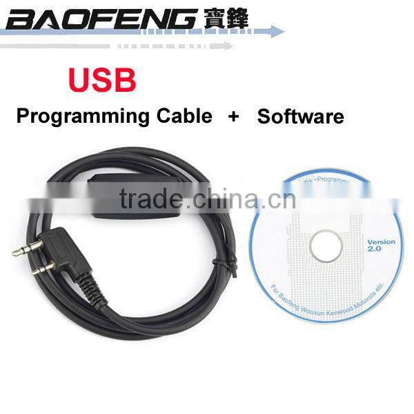 Original BAOFENG USB Programming Cable for BAOFENG UV-5R UV-3R+ 888S Two way Radio With Software Driver CD