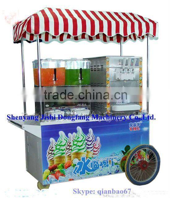 Soft ice cream display cart