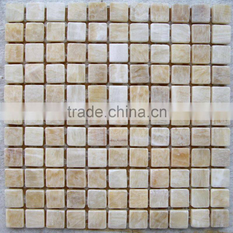 15x15mm Marble Mosaic Tiles On Mesh