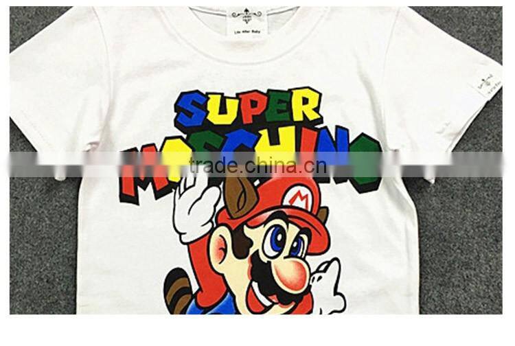 Lovely Summer Soft Family Clothing Cartoon Printed Children T-Shirt For Promotion