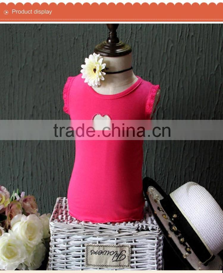 Fashion Comfy Pure Color Summer Sleeveless Kids Vest for Girl