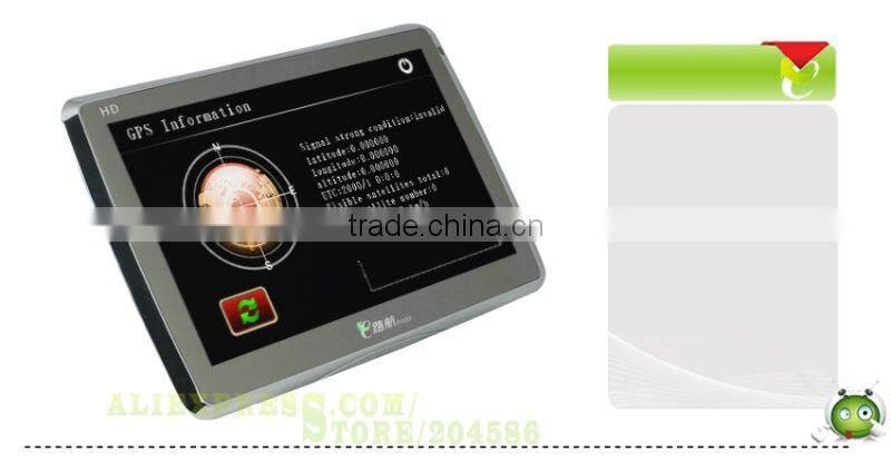 7 inch gps navigation for car Windows CE 6.0 128M RAM 4GB ROM with FM,Bluetooth AV-IN function