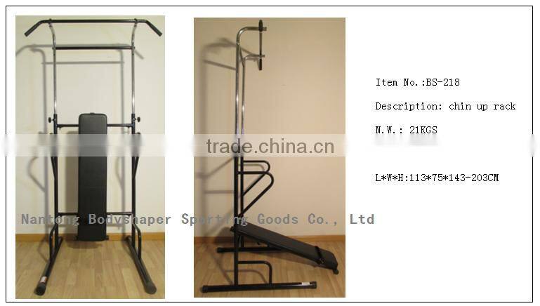 2015 hot chin up rack dip station wall-mounted gym workout fitness equipment weight bench press bench