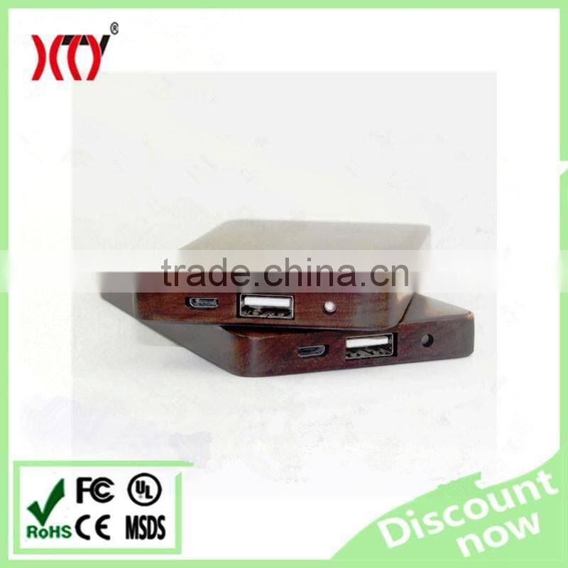 New arrival wood power bank charger 8000mAh Lithium polymer battery for Promotional gift