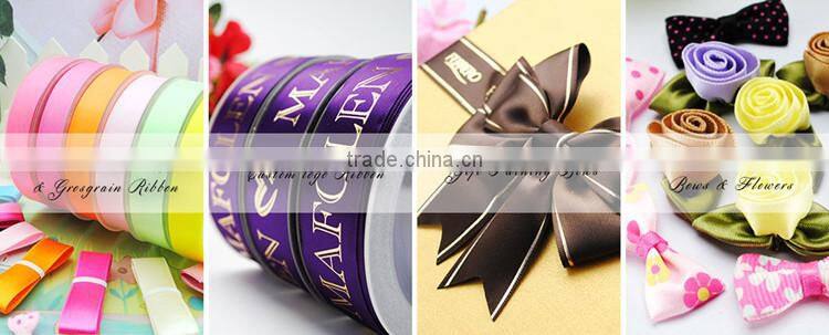 factory customized brand name printed satin ribbon