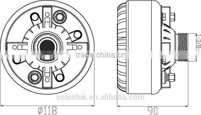 TSU-75A 2 inch top pro114dB full range speaker driver unit