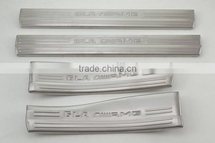 4 Pcs Inner Door Sill Scuff Plate ABS Chrome For Gla 2015 Spart Parts Accessories