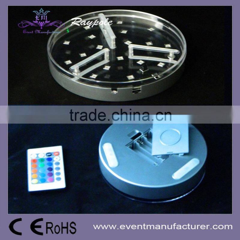 Battery powered RGBW 18PCS 5050 RGBW LED wedding centerpiece vase base wedding decoration