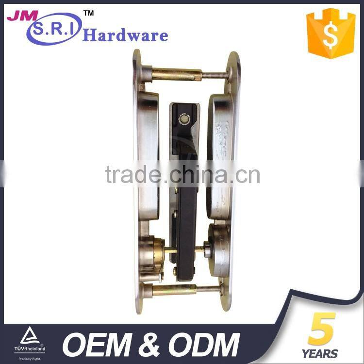 European style hotel oval zinc alloy glass sliding door lock