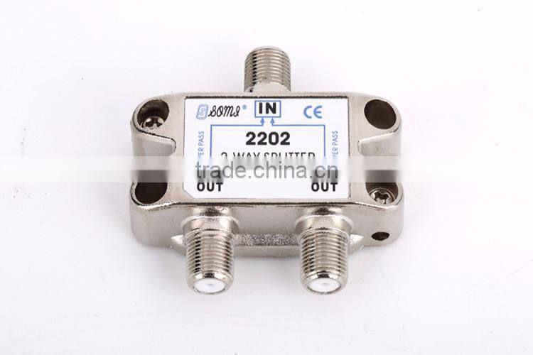 Factory supply 10-2602MHz indoor 2 way satellite splitter