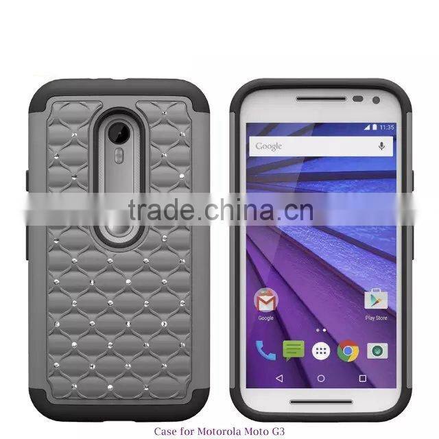 Customized Crystal Star Phone Case Cover Back for Moto G2 G3