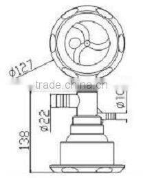 5 inch spa whirlpool jet , single hole rotary jet nozzle for hot tub whirlpool spa
