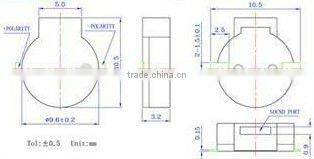 Lateral pronunciation magnetic Buzzer 5v smd buzzer