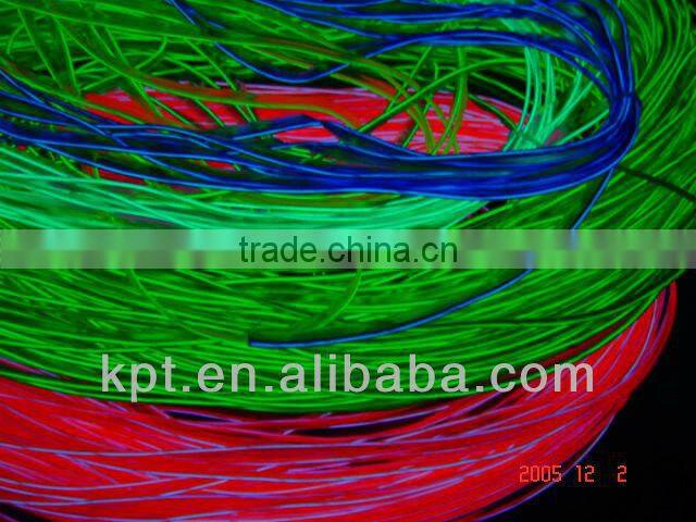 Waterproof multi color Welted el wire to make animated suits hoodies,shoelace,cap,shirt,hat,costume