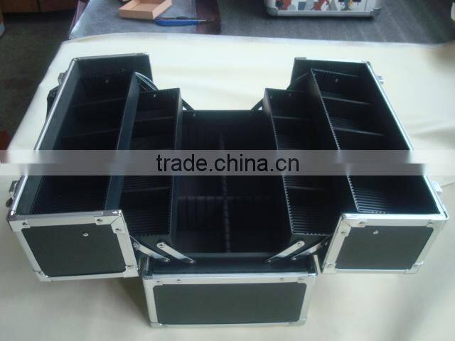 Aluminumb tool case,aluminum barber tool case at black frame,stackable tool case