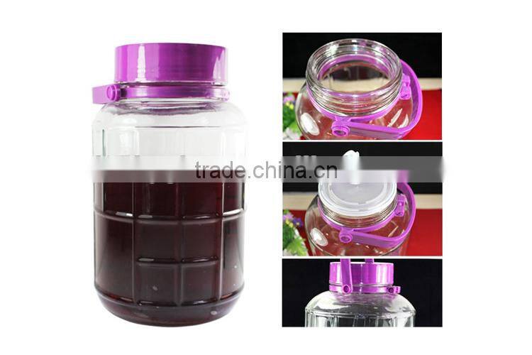 wholesale glass mason jar with plastic handle and tap