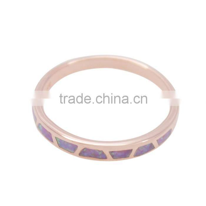 2016 classical silver opal ring rose plated