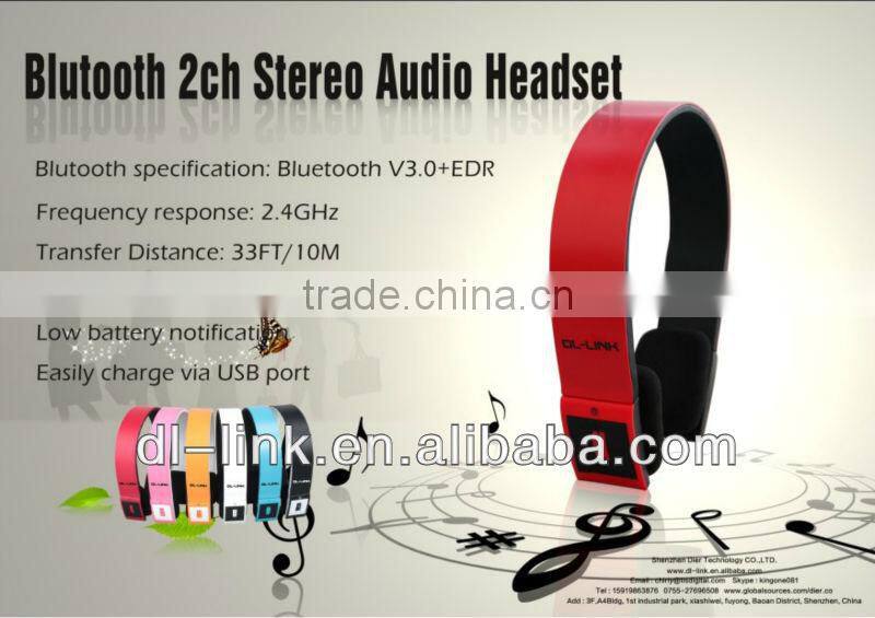 Essential goods ! DL-LINK Multi- Functional Wireless Bluetooth Stereo Headset.Hot sales!