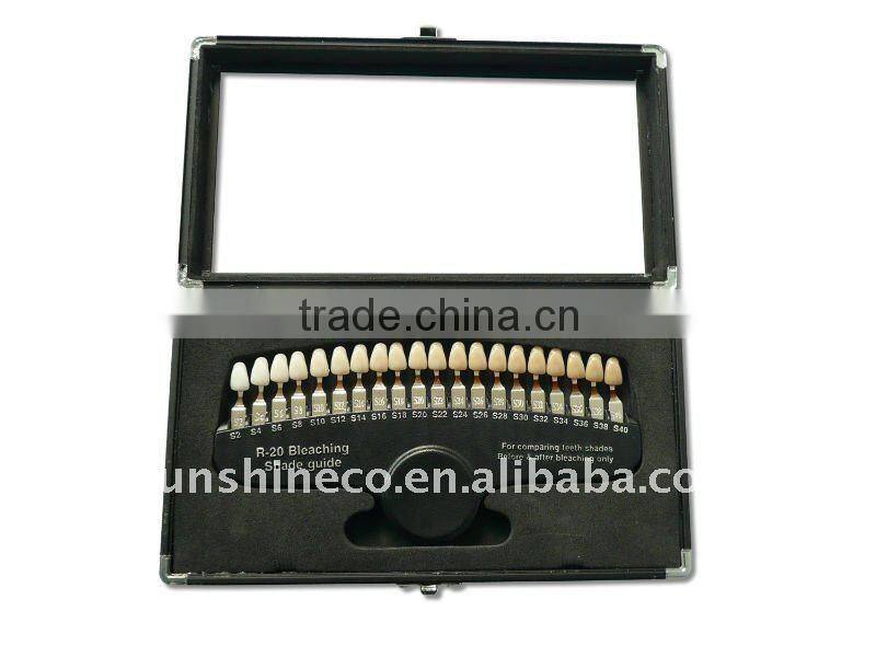 Teeth whitening shade guide with 20 shades, bleaching shade guide