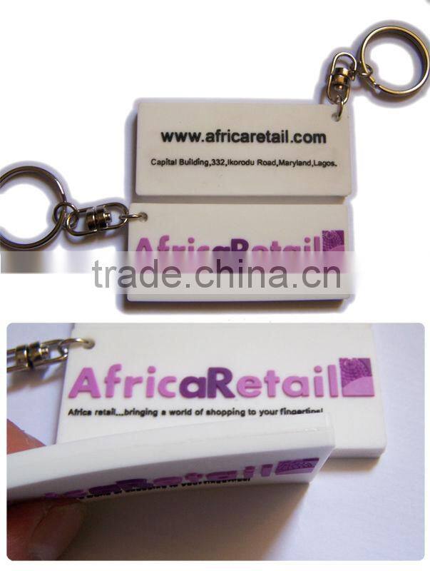 lovely animal 3D effect soft pvc keychain key holder