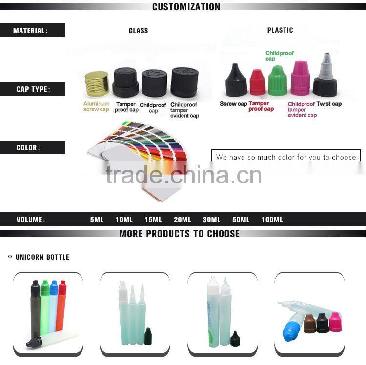 HD plastic dropper bottle with child proof cap dark green color bottle ejuice plastic bottle
