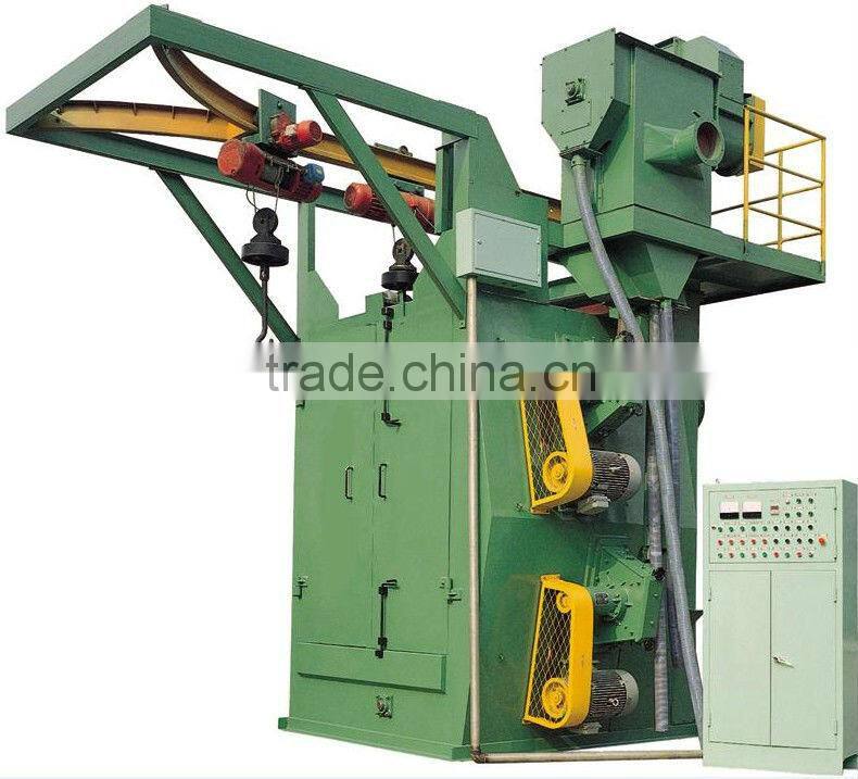 Q37 hook type shot blasting machine/hanger sand blasting machine/lift hook shot blasting