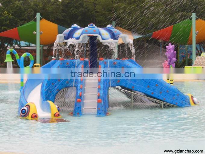 Water spray play facility fiberglass water rides