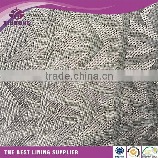 Polyester viscose,Poly viscose,Poly-viscose geometry jacquard lining shirts for men fabric