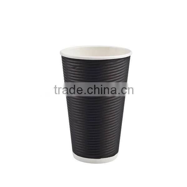 16oz ripple wall paper cup with lid