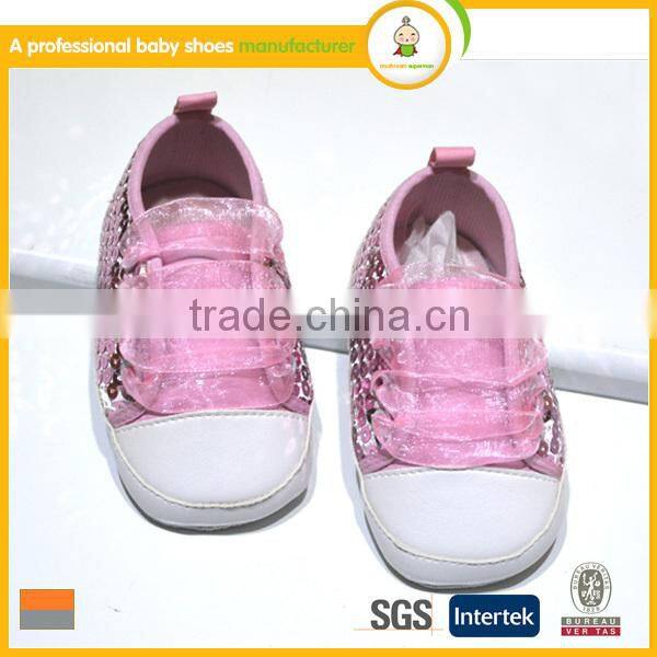 New style hot sale 0-24 month handmade wholesale Sequins colorful cheap beautiful baby girl shoes