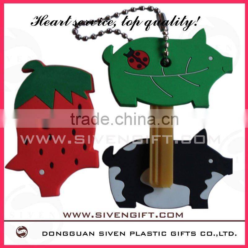 customized lovely pvc cute key cover for promotional use