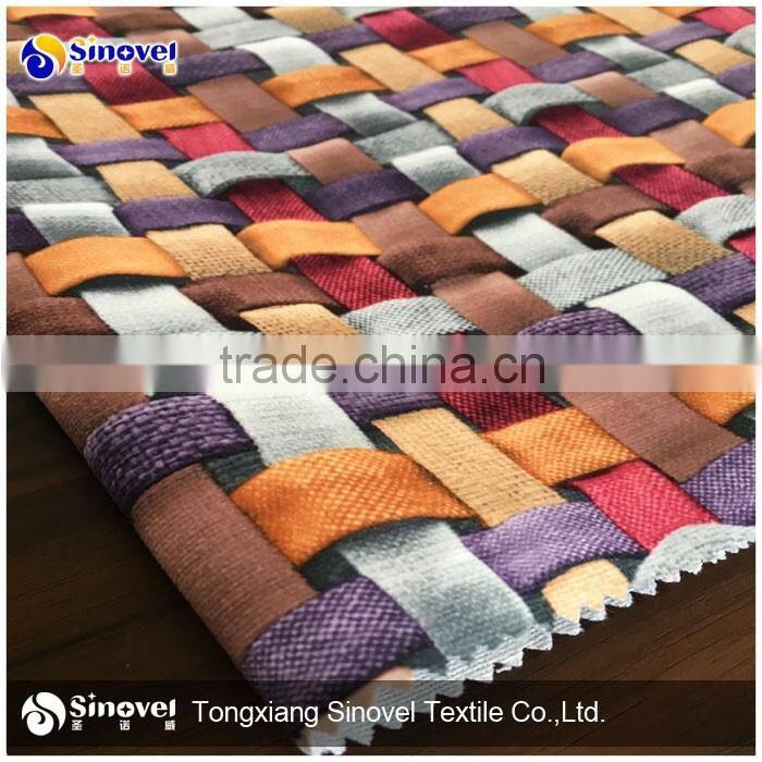 Popular printed velour sofa fabric