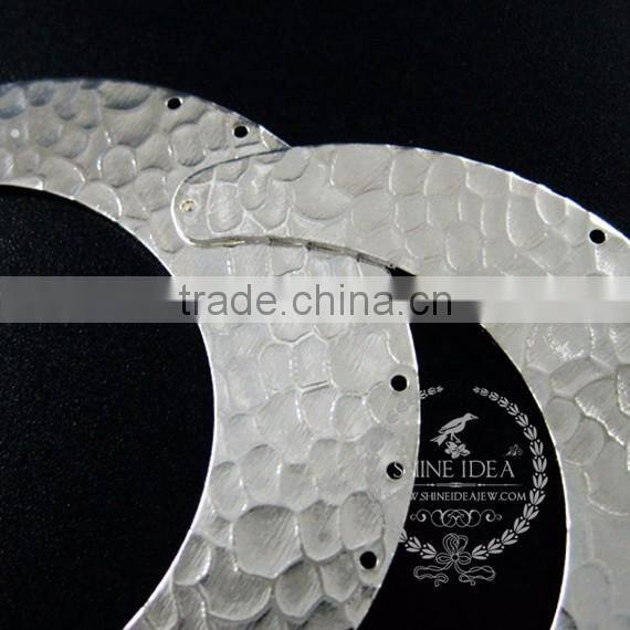 60*15mm silver plated harmed pattern pendant charm DIY earrings chandelier jewelry supplies 1820281