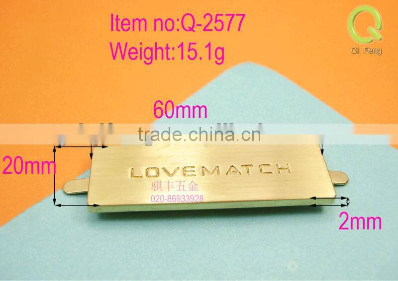 Long-term wholesale fashionable metal trademark logo q-2577