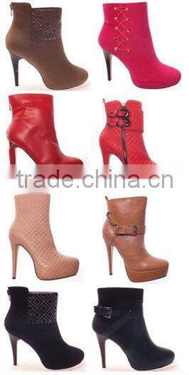 Trendy rubber boots for women with lace in guangzhou