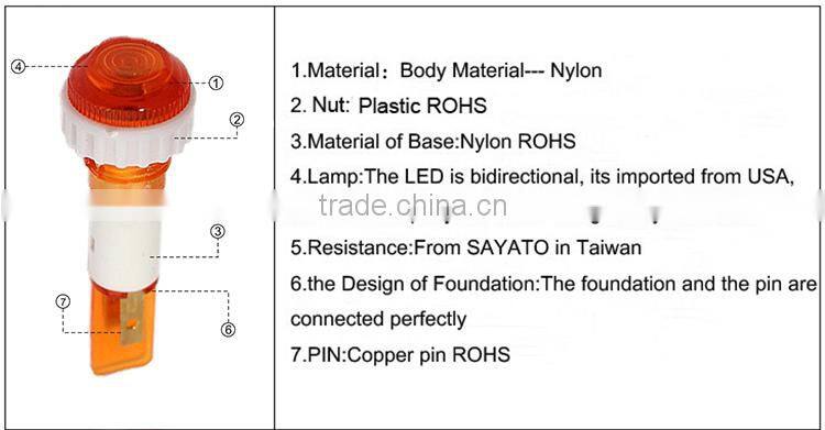 plastic screw lamps panel car lights LED lighting indicator lenses