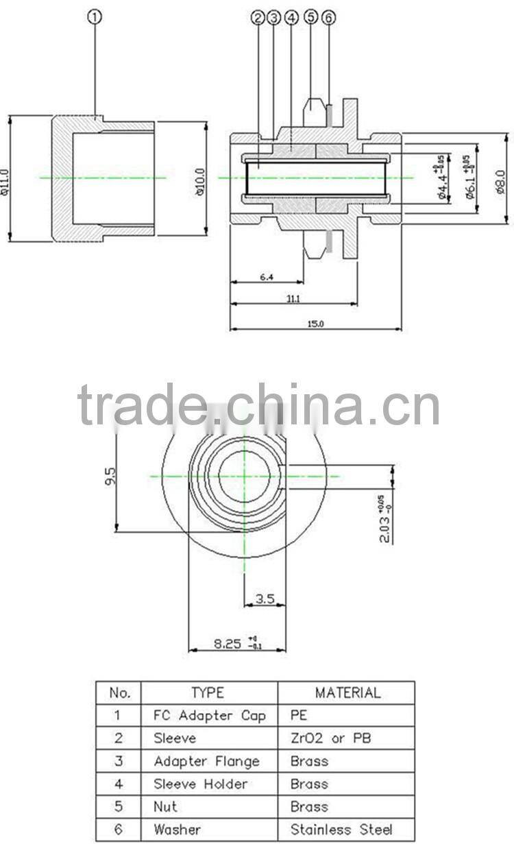 High quality China-made FC APC SX D type fiber optic adapter